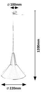 Rabalux 72016 - Lampadario a cavo FELIPE 1xE27/40W/230V
