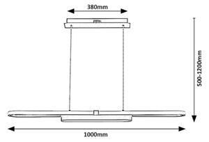 Rabalux 72031 - Lampadario LED a sospensione con filo CONTESSA LED/48W/230V 4000K cromo
