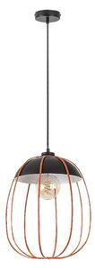 Rabalux 72034 - Lampadario a sospensione con filo SVENS 1xE27/60W/230V nero/arancione