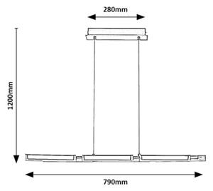 Rabalux 72045 - Lampadario LED a sospensione con filo REMIEL LED/30W/230V 3000K