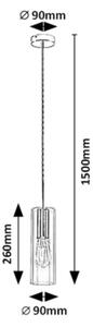 Rabalux 72050 - Lampadario a sospensione con filo ESTA 1xE27/40W/230V limpido/oro