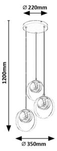 Rabalux 72063 - Lampadario a sospensione con filo PEYTON 3xE14/15W/230V