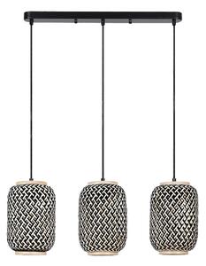 Rabalux 72093 - Lampadario ADALLA 3xE27/40W/230V in rattan su cavo
