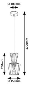 Rabalux 72161 - Lampadario a sospensione con filo ABRA 1xE27/60W/230V