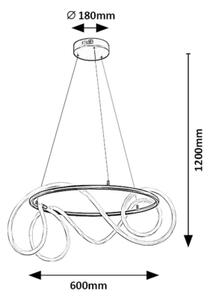 Rabalux 72191 - Lampadario LED a sospensione con filo RAVEN LED/54W/230V