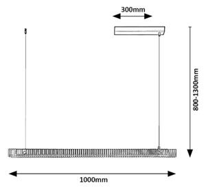 Rabalux 72214 - Lampadario LED a sospensione con filo CITAL LED/36W/230V 3000K