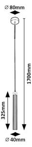 Rabalux 72238 - Lampadario LED a sospensione con filo THELMA LED/10W/230V 4000K nero/oro