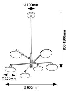 Rabalux 72239 - Lampadario LED a sospensione con filo MADI 6xLED/4W/230V 3000K