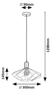 Rabalux 72241 - Lampadario a sospensione con filo FRAN 1xE27/40W/230V