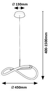 Rabalux 72252 - Lampadario LED a sospensione con filo SERENA LED/15W/230V 4000K