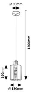 Rabalux 72248 - Lampadario a sospensione con filo PEREZ 1xE27/40W/230V