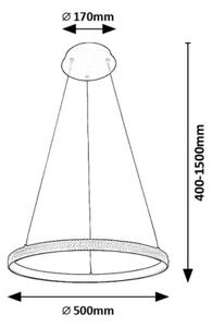 Rabalux 72258 - Lampadario LED a sospensione con filo GRETE LED/32W/230V 3000K