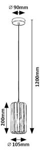 Rabalux 72254 - Lampadario a sospensione con filo VENESS 1xE27/40W/230V