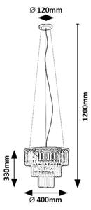 Rabalux 72265 - Lampadario a sospensione con filo ELOISA 3xE27/25W/230V