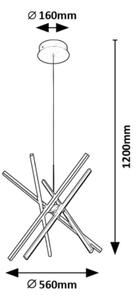 Rabalux 72267 - Lampadario LED a sospensione con filo MATILDE LED/48W/230V 4000K