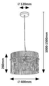 Rabalux 72261 - Lampadario a sospensione con filo INESA 1xE27/40W/230V