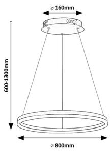 Rabalux 72302 - Lampadario LED a sospensione con filo ISAURE LED/45W/230V