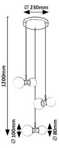 Rabalux 72300 - Lampadario a sospensione con filo LITION 6xG9/28W/230V