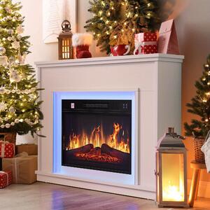 Camino elettrico - Camino decorativo - Camino a fiamma aperta - Stufa elettrica - Camino freestanding - Riscaldamento rapido da 1800W