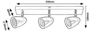 Rabalux 73020 - Faretto PERICO 3xGU10/5W/230V bianco