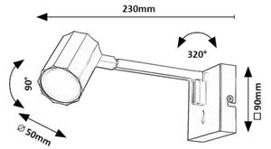 Rabalux 73027 - Applique KARTER 1xGU10/5W/230V