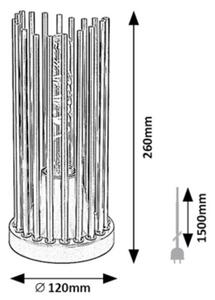 Rabalux 74021 - Lampada da tavolo ROXAS 1xE27/40W/230V