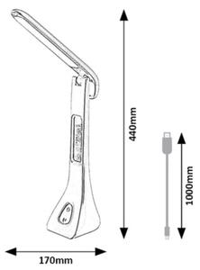 Rabalux 74042 - Lampada da tavolo LED dimmerabile AMATO LED/7W/5V 4000K bianco
