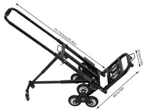 Scala per carrelli elevatori, acciaio pesante, design pieghevole, colore nero
