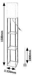 Rabalux 74191 - Lampada con piedistallo con un poličkami BRONN 1xE27/40W/230V