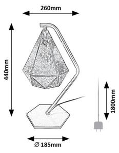 Rabalux 74201 - Lampada da tavolo NORAH 1xE14/40W/230V oro