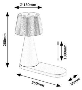 Rabalux 74214 - LED Ricaricabile lampada da tavolo ZAVIER LED/5W/5V