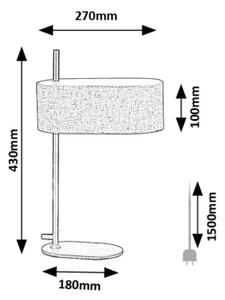 Rabalux 74241 - Lampada da tavolo NARMIN 1xE14/40W/230V