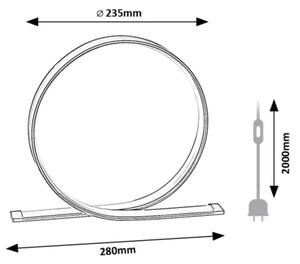 Rabalux 74210 - Lampada da tavolo LED AZULA LED/5W/230V 4000K nero
