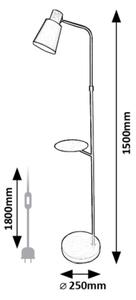 Rabalux 74229 - Lampada con piedistallo AZIM 1xE27/40W/230V nero