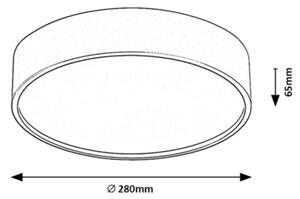 Rabalux 75010 - Plafoniera LED LARCIA LED/18W/230V IP44 4000K argento