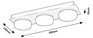 Rabalux 75003 - Plafoniera LED da bagno ATTICHUS 3xLED/6W/230V IP44