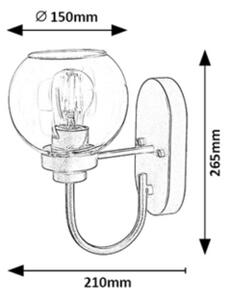 Rabalux 75005 - Applique bagno TIRINA 1xE27/15W/230V IP44
