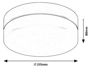 Rabalux 75025-Plafoniera LED da bagno GAELO LED/15W/230V diametro 23 cm nero
