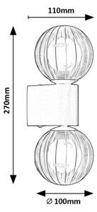 Rabalux 75022 - Applique COLZAR 2xG9/3,5W/230V IP44 nero