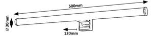 Rabalux 75038 - Illuminazione a LED per specchi da bagno NOUR LED/9W/230V IP44