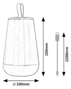Rabalux 76019 - LED RGB Lampada da tavolo dimmerabile FRANCO LED/2W/5V 3000K