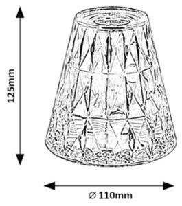 Rabalux 76004 - LED RGB Lampada da tavolo ricaricabile dimmerabile SIGGY LED/2W/5V 3000K