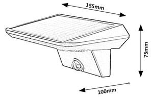 Rabalux 77005 - Luce solare a LED con sensore QESA LED/10W/3,7V IP44