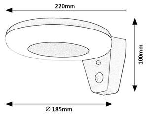 Rabalux 77010 - Luce solare a LED con sensore CERTOVO LED/4W/3,7V IP44