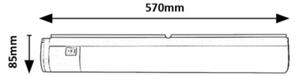 Rabalux 78029 - Illuminazione LED sottopensile con presa DUDDU LED/17W/230V nero
