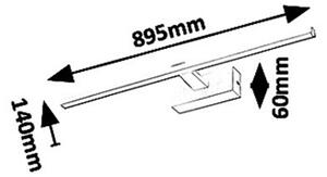 Rabalux 1464 - Illuminazione a LED per specchi da bagno ALBINA LED/18W/230V IP23