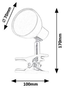 Rabalux 1482 - Lampada LED con Clip NOAH LED/5W/230V