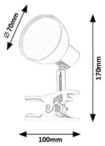 Rabalux 1479 - Lampada LED con Clip NOAH LED/5W/230V