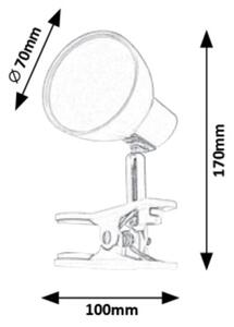 Rabalux 1481 - Lampada LED con Clip NOAH LED/5W/230V