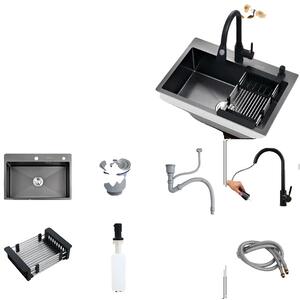 Lavello, montaggio a incasso, materiale in acciaio inossidabile, set K